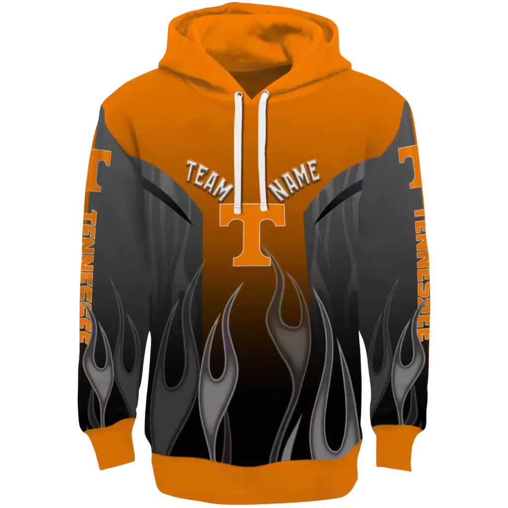 personalized tennessee volunteers flame design orange hoodie best selling personalized tennessee volunteers flame design orange hoodie best selling