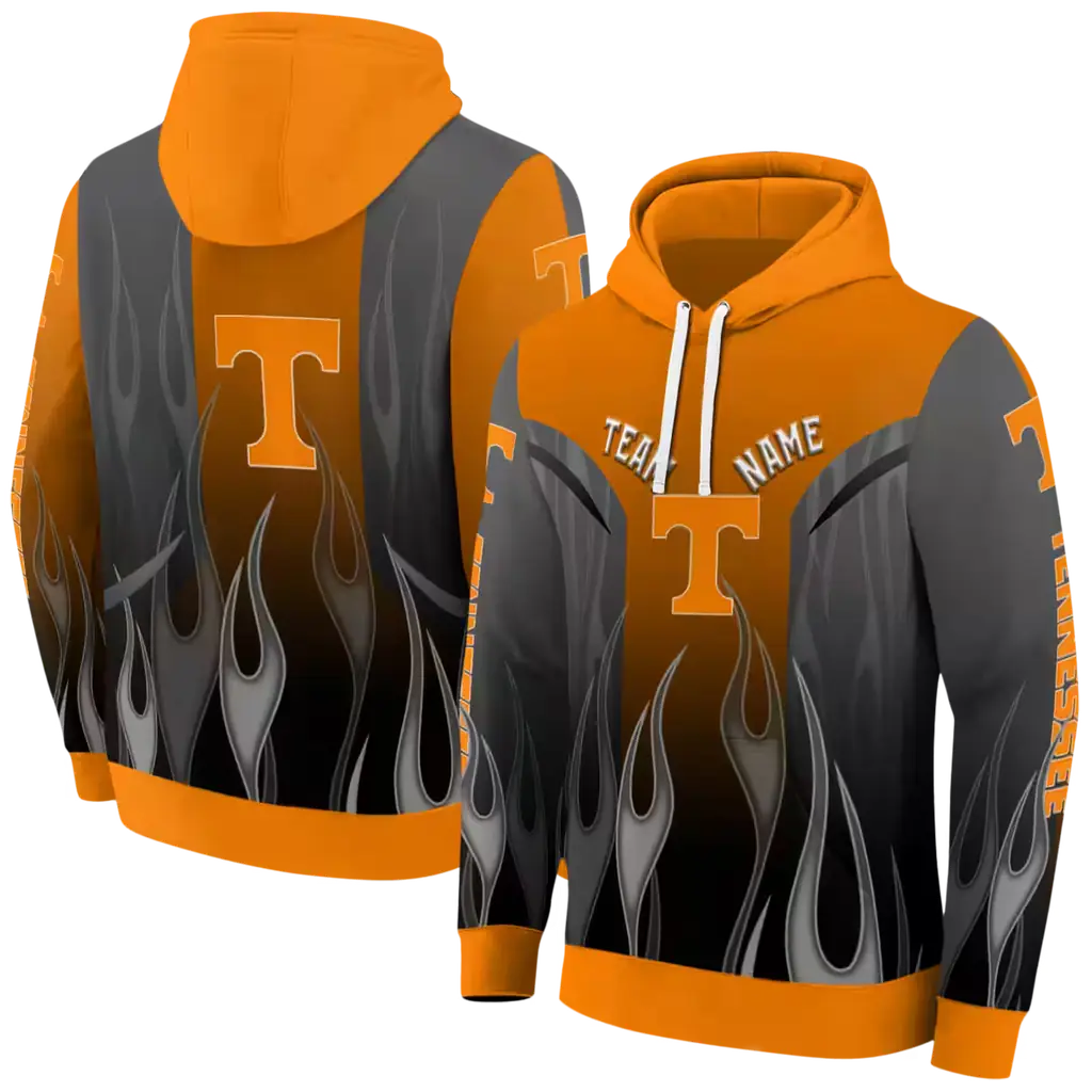 personalized tennessee volunteers flame design orange hoodie fashion forward personalized tennessee volunteers flame design orange hoodie fashion forward
