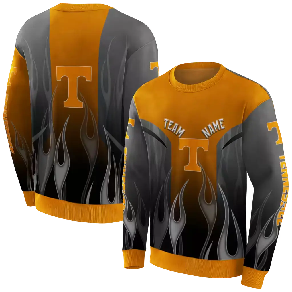 personalized tennessee volunteers flame design orange hoodie premium grade personalized tennessee volunteers flame design orange hoodie premium grade