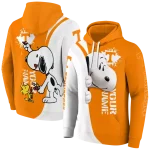 personalized tennessee volunteers peeking snoopy orange hoodie best selling
