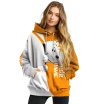 personalized tennessee volunteers peeking snoopy orange hoodie best selling