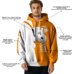 personalized tennessee volunteers peeking snoopy orange hoodie best selling