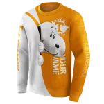 personalized tennessee volunteers peeking snoopy orange hoodie best selling
