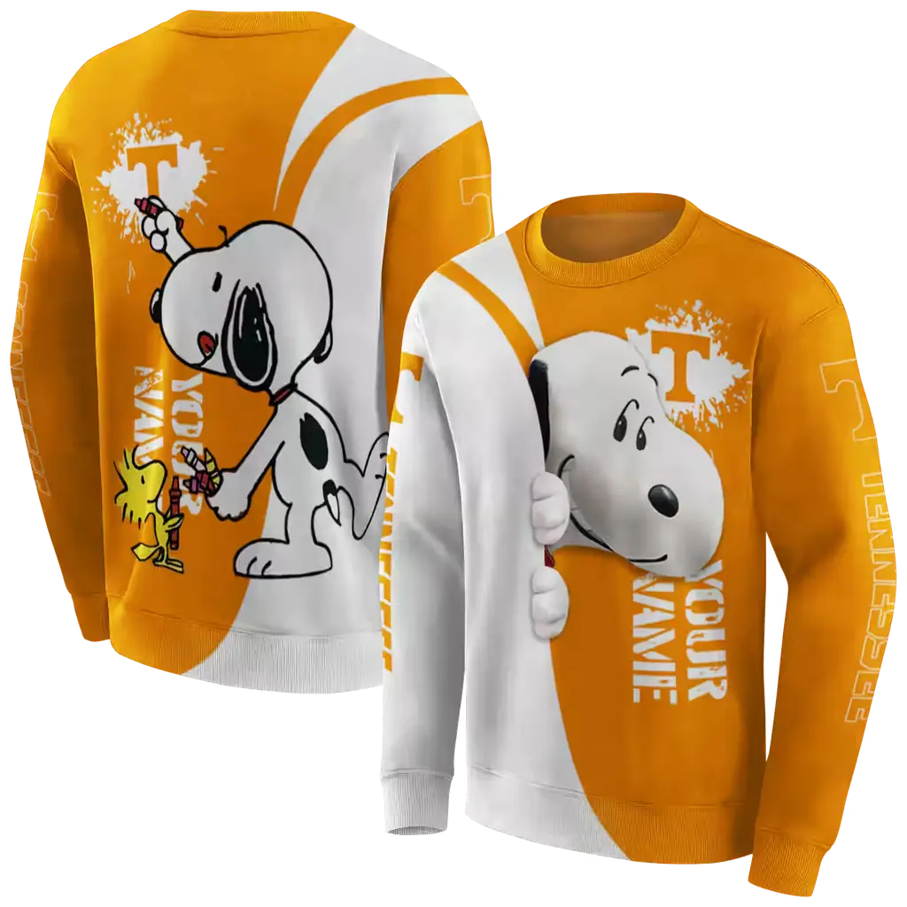 personalized tennessee volunteers peeking snoopy orange hoodie premium grade personalized tennessee volunteers peeking snoopy orange hoodie premium grade