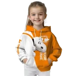 personalized tennessee volunteers peeking snoopy orange hoodie best selling
