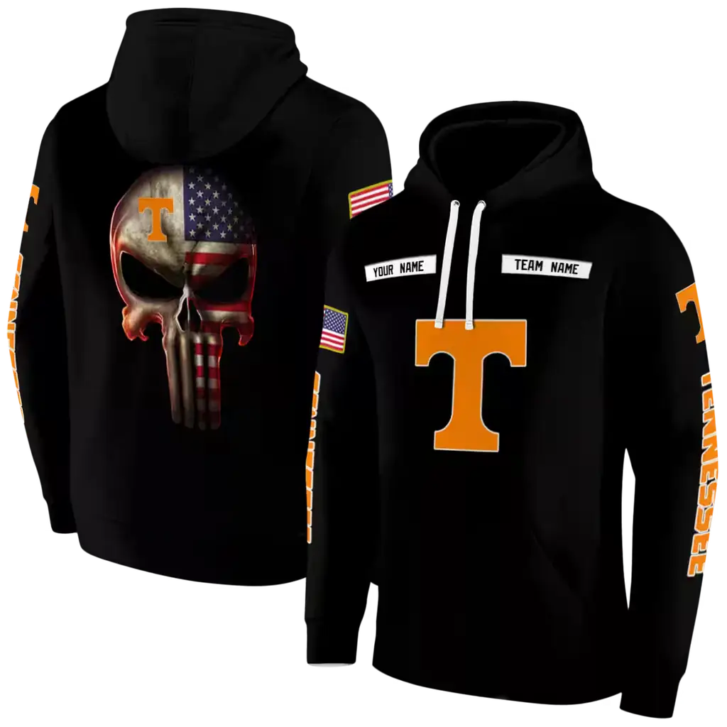 personalized tennessee volunteers punisher skull black hoodie fashion forward personalized tennessee volunteers punisher skull black hoodie fashion forward