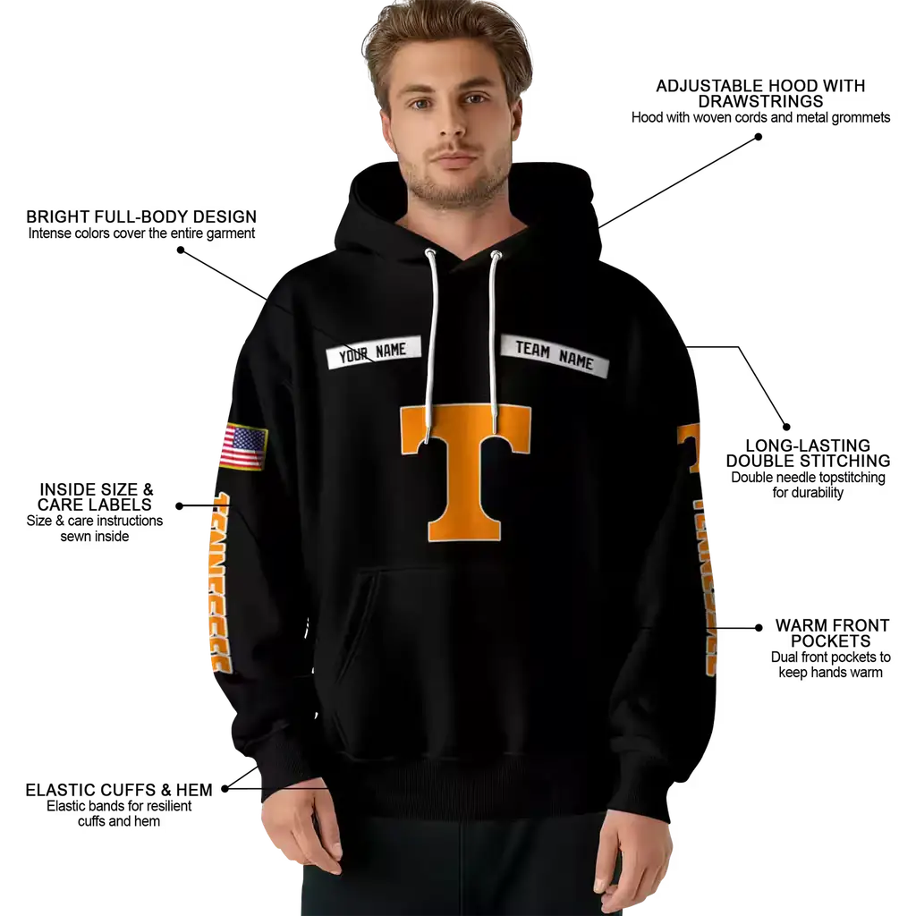 personalized tennessee volunteers punisher skull black hoodie latest model personalized tennessee volunteers punisher skull black hoodie latest model