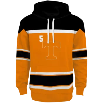 personalized tennessee volunteers striped pattern orange hoodie best selling