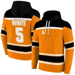 personalized tennessee volunteers striped pattern orange hoodie best selling