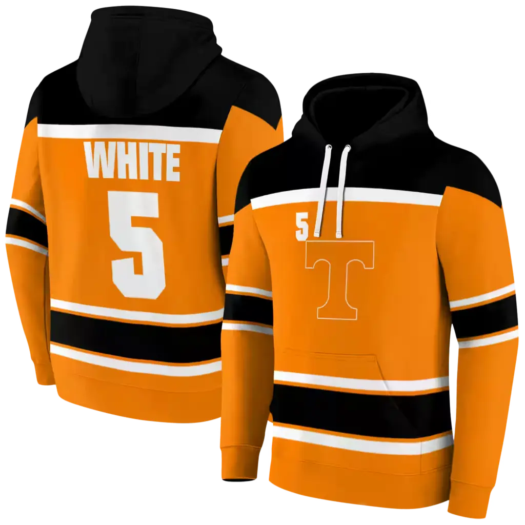 personalized tennessee volunteers striped pattern orange hoodie fashion forward personalized tennessee volunteers striped pattern orange hoodie fashion forward