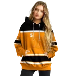 personalized tennessee volunteers striped pattern orange hoodie best selling