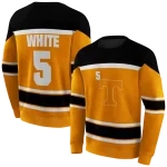 personalized tennessee volunteers striped pattern orange hoodie best selling