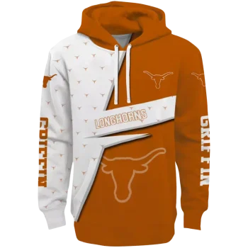 personalized texas longhorns abstract shape orange hoodie best selling