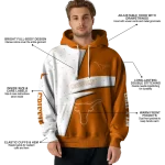 personalized texas longhorns abstract shape orange hoodie best selling