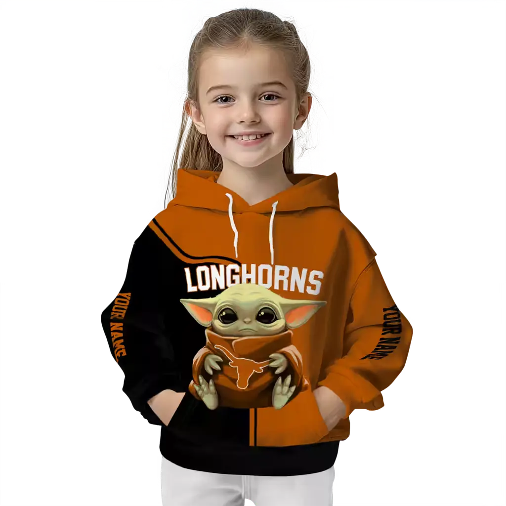 personalized texas longhorns baby yoda orange black hoodie top rated personalized texas longhorns baby yoda orange black hoodie top rated