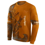 personalized texas longhorns deer silhouette orange hoodie best selling