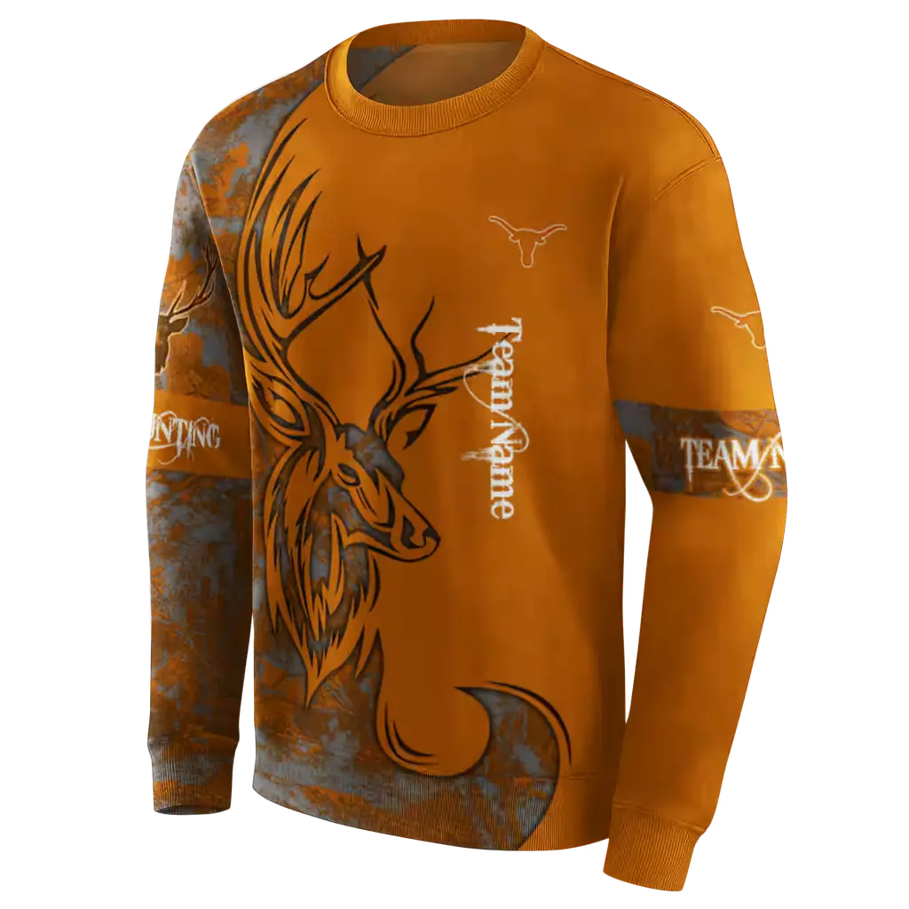 personalized texas longhorns deer silhouette orange hoodie new arrival personalized texas longhorns deer silhouette orange hoodie new arrival