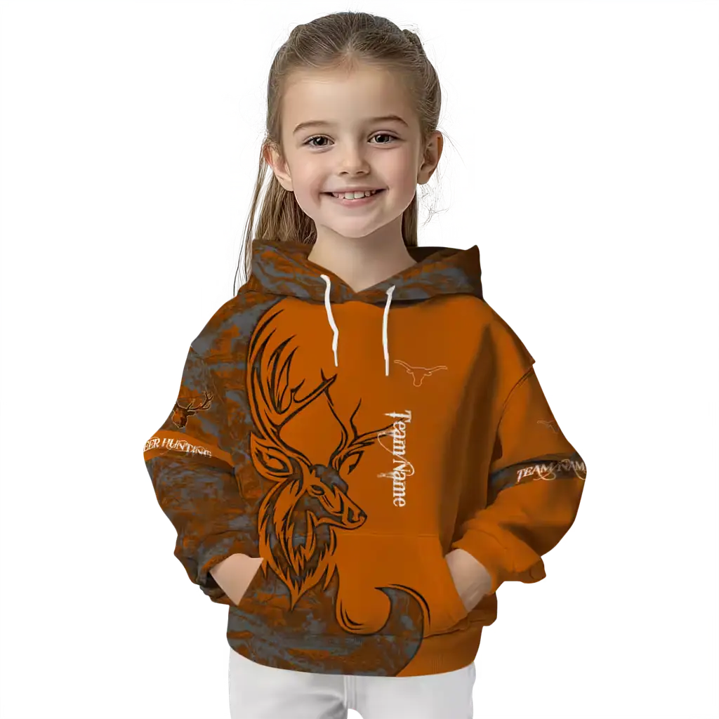 personalized texas longhorns deer silhouette orange hoodie top rated personalized texas longhorns deer silhouette orange hoodie top rated