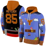 personalized texas longhorns mario blue black hoodie best selling