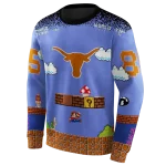personalized texas longhorns mario blue black hoodie best selling