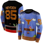 personalized texas longhorns mario blue black hoodie best selling