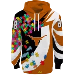 personalized texas longhorns puzzle pieces orange hoodie best selling