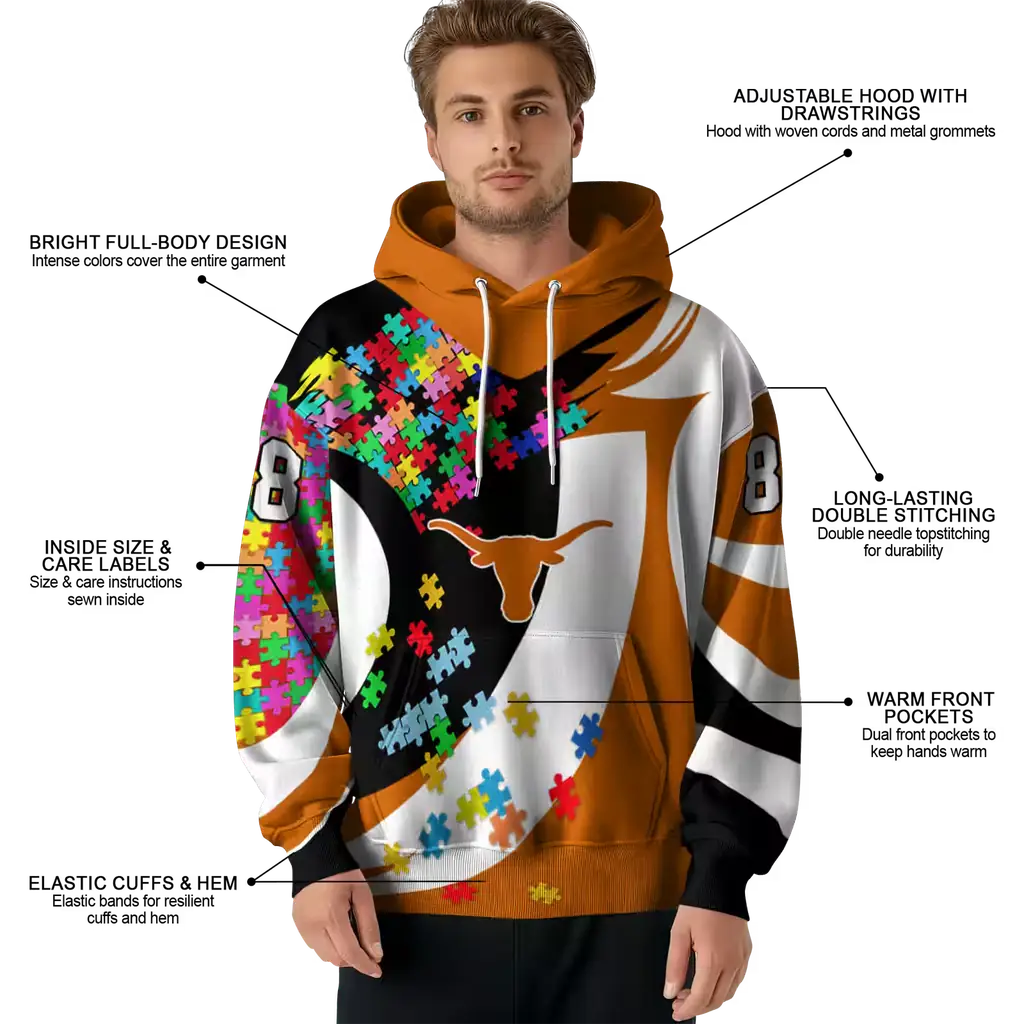 personalized texas longhorns puzzle pieces orange hoodie latest model personalized texas longhorns puzzle pieces orange hoodie latest model