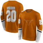 personalized texas longhorns striped sleeves orange hoodie best selling