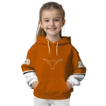 personalized texas longhorns striped sleeves orange hoodie best selling
