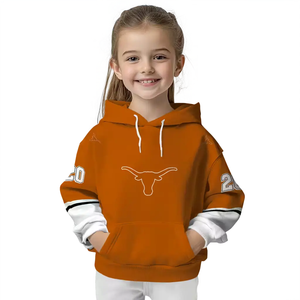 personalized texas longhorns striped sleeves orange hoodie top rated personalized texas longhorns striped sleeves orange hoodie top rated