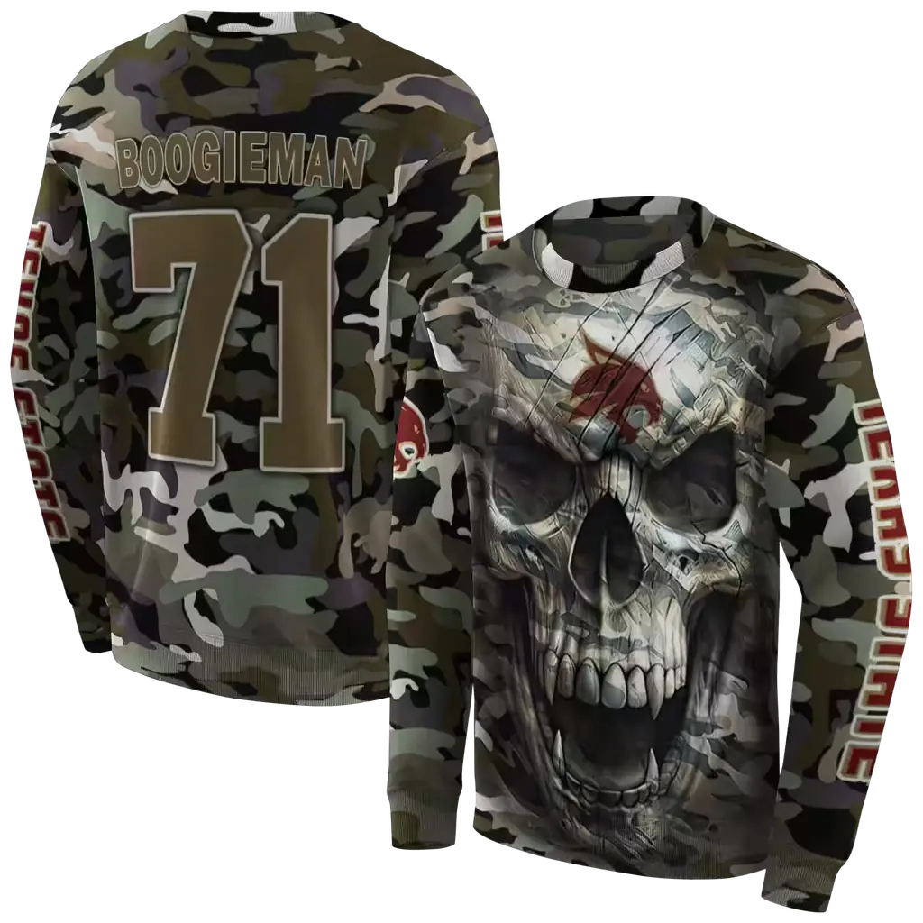 personalized texas state bobcats camo skull hoodie premium grade personalized texas state bobcats camo skull hoodie premium grade