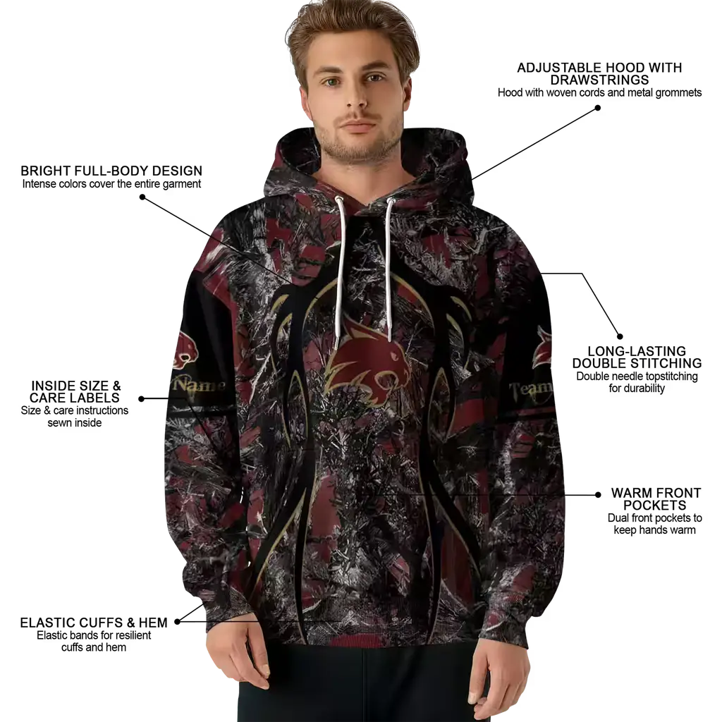 personalized texas state bobcats hunting theme maroon black hoodie latest model personalized texas state bobcats hunting theme maroon black hoodie latest model