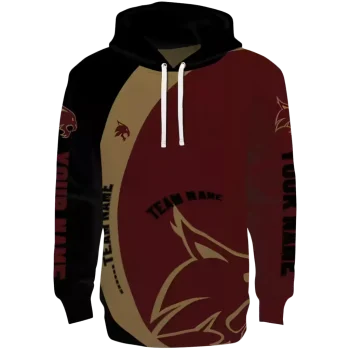 personalized texas state bobcats minimalist design maroon black hoodie best selling