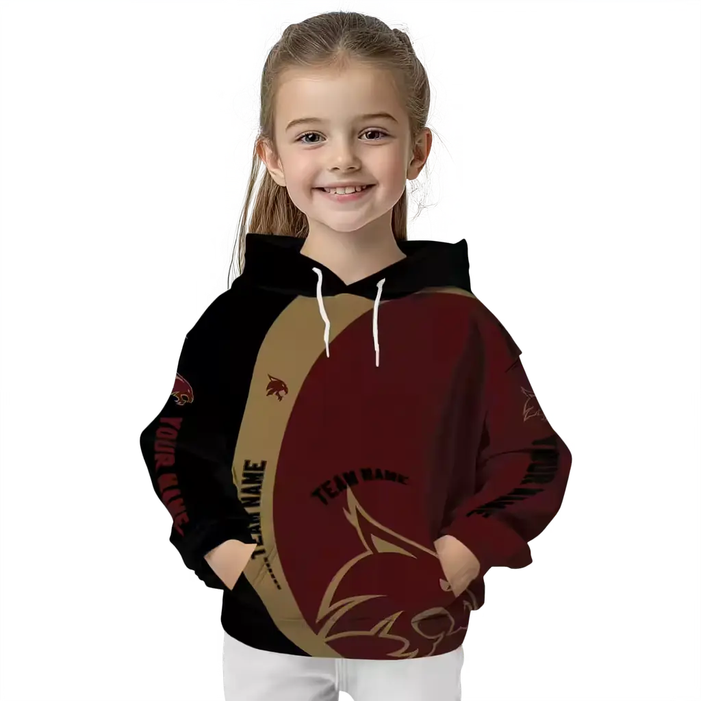 personalized texas state bobcats minimalist design maroon black hoodie top rated personalized texas state bobcats minimalist design maroon black hoodie top rated