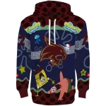personalized texas state bobcats spongebob patrick star maroon navy hoodie best selling