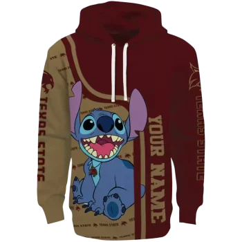 personalized texas state bobcats stitch maroon hoodie best selling
