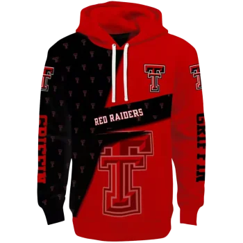 personalized texas tech red raiders abstract shape red hoodie best selling