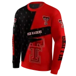 personalized texas tech red raiders abstract shape red hoodie best selling