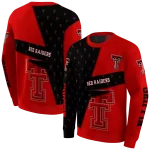 personalized texas tech red raiders abstract shape red hoodie best selling