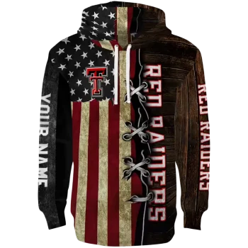 personalized texas tech red raiders american pride hoodie best selling