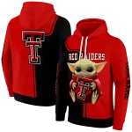 personalized texas tech red raiders baby yoda red black hoodie best selling