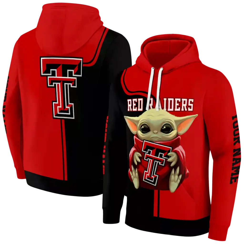 personalized texas tech red raiders baby yoda red black hoodie fashion forward personalized texas tech red raiders baby yoda red black hoodie fashion forward