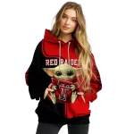 personalized texas tech red raiders baby yoda red black hoodie best selling