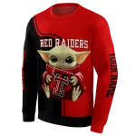 personalized texas tech red raiders baby yoda red black hoodie best selling