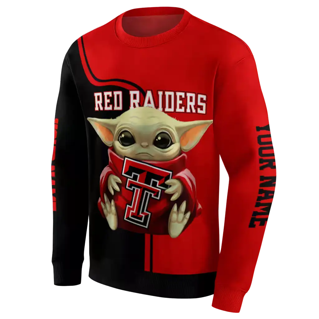 personalized texas tech red raiders baby yoda red black hoodie new arrival personalized texas tech red raiders baby yoda red black hoodie new arrival