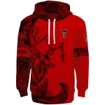 personalized texas tech red raiders deer silhouette red hoodie best selling