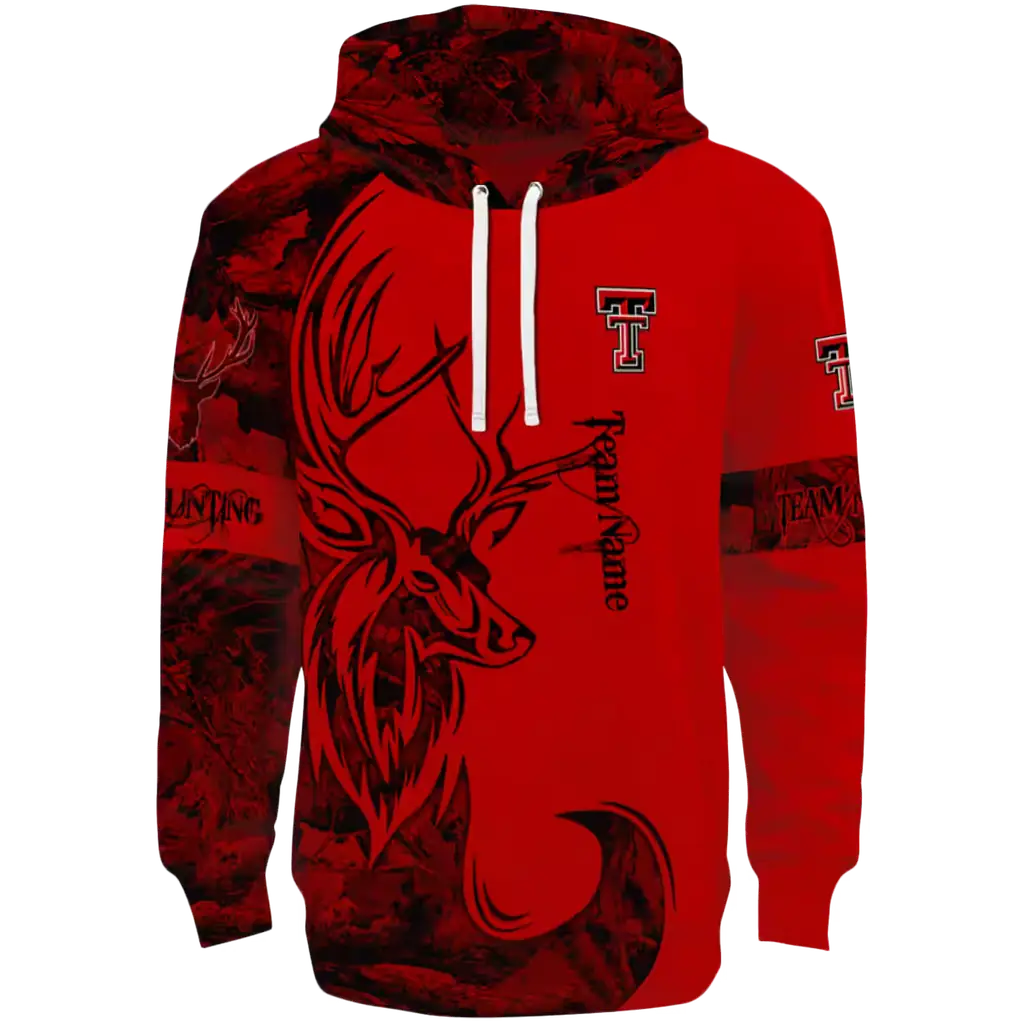personalized texas tech red raiders deer silhouette red hoodie best selling personalized texas tech red raiders deer silhouette red hoodie best selling