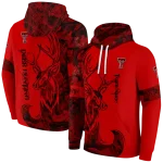 personalized texas tech red raiders deer silhouette red hoodie best selling