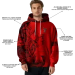 personalized texas tech red raiders deer silhouette red hoodie best selling