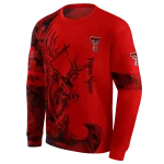 personalized texas tech red raiders deer silhouette red hoodie best selling